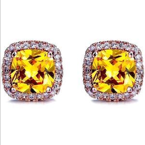 New Rose Gold Diamond Stud Earrings